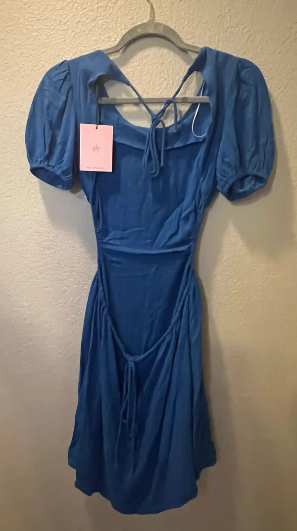 Hello Molly Mini Blue Dress - Image 4