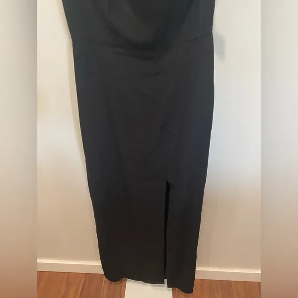 Thread One-Shoulder Crepe‎ Trumpet Gown Size 10 - Image 6
