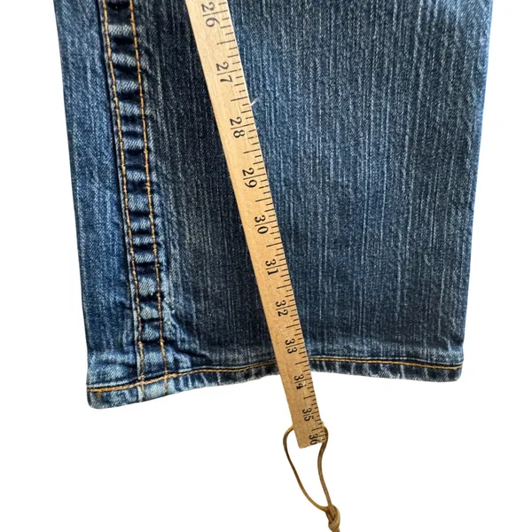 Big Star Casey Bootcut Jeans Medium Wash Distressed Denim Low‎ Rise Size 30L USA - Image 9