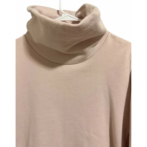Athleta Funnel Neck Sweatshirt Faint‎ Pink Women's Size Medium - Image 3