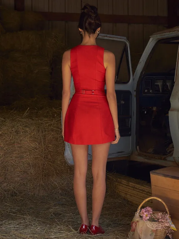 Commence red mini shift dress - Image 2