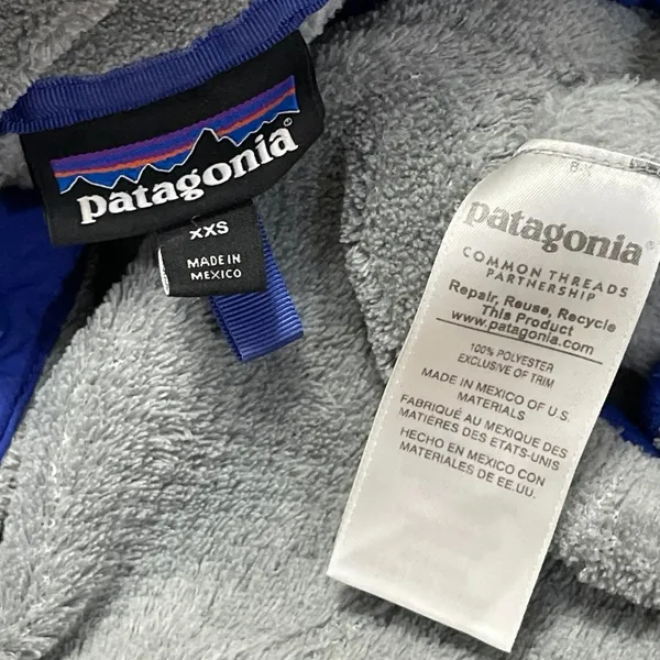 Patagonia Re-Tool Snap-T Gray Long Sleeves Pullover Fleece Coat Jacket Size XXS - Image 4