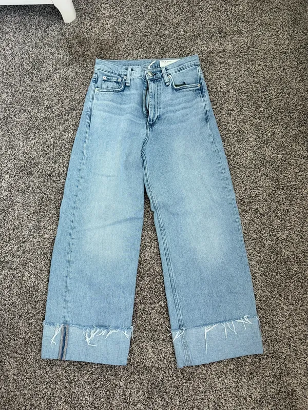 Rag and Bone wide leg cuffed jeans - Image 2