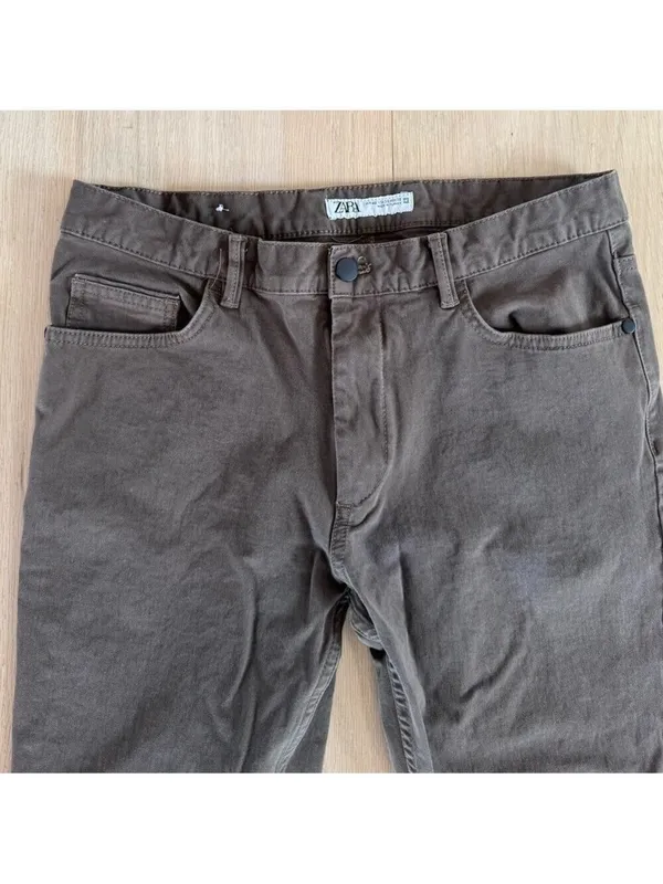 Zara Olive Brown Pants Size 32 - Image 2