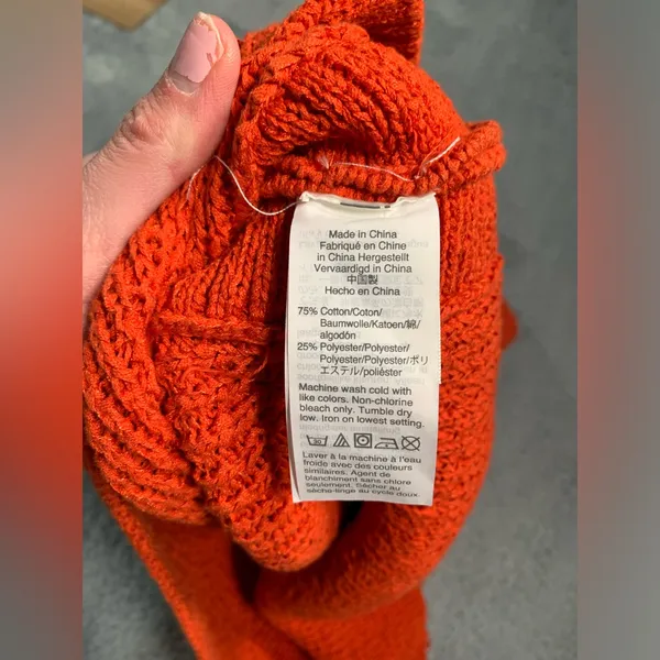 J. Crew Orange Knit Sleeveless tank Top medium - Image 4