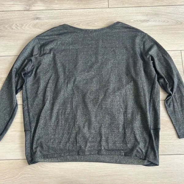 Lululemon Special Edition Back In Action Long Sleeve Shirt Black Spark Metallic - Image 7