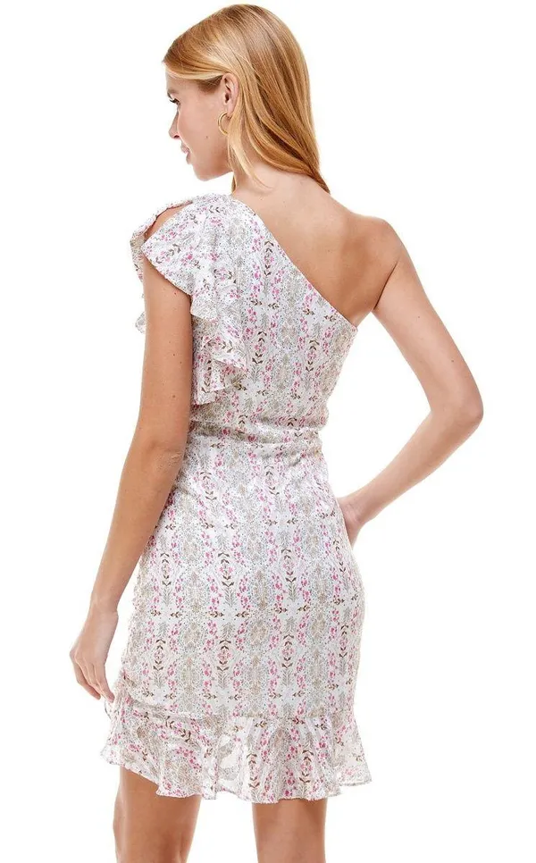 The Clothing Exchange Company | One Shoulder Shirred Ruffle Dress | S | CD01844 | Sample Sale - Image 5