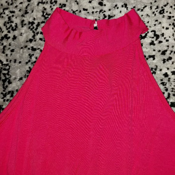Loveappella Polish Pink Tiered Halter Maxi Dress Size Large NWOT - Image 10