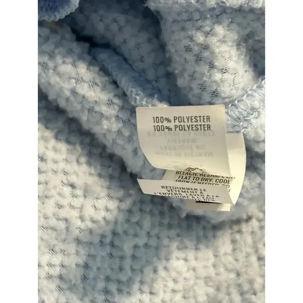 Aerie Sherpa Pullover Size Medium Fleece Pale Blue Warm Mock Neck - Image 4