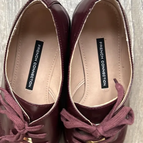 French Connection Woman’s Maeko Brown Leather Oxfords Shoes - Image 9
