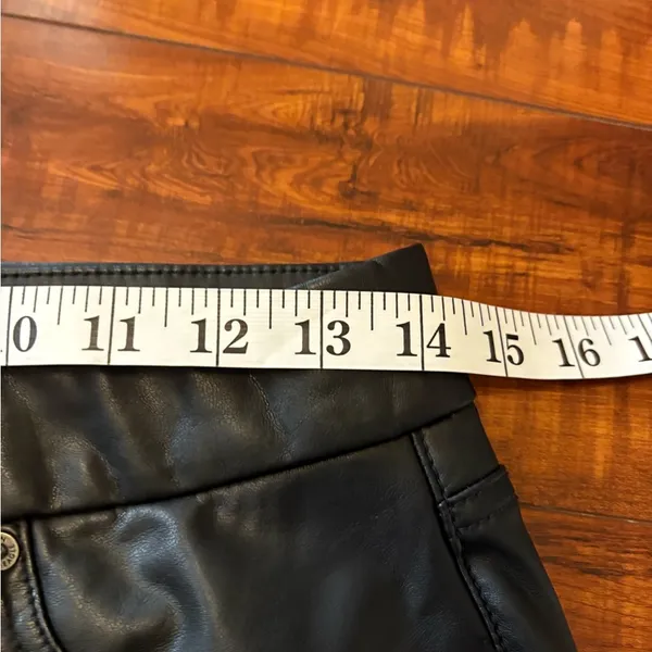 AmericanEagle outfitters black faux leather curvy classic bootcut jeans 28S - Image 15