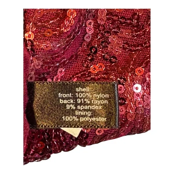 The Limited Sequin Tank Top Women XS Burgundy Sparkle Sleeveless‎ Party Glam - Image 8