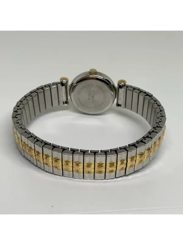 Women’s quartz analog watch silver gold tone 23mm stretch band running - Image 5