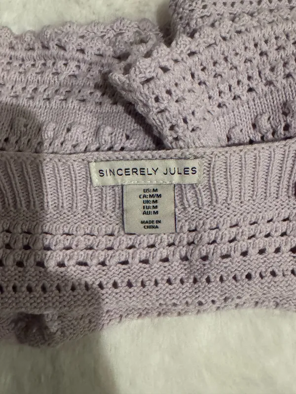 Sincerely Jules Lilac Crochet Tank - Image 4