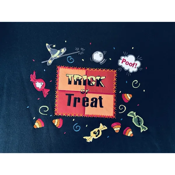 Halloween Trick-Or-Treat VTG Embroidered Grandmacore Sweatshirt Unisex Size 1X - Image 6