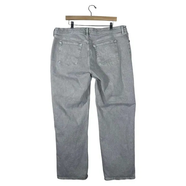 Abercrombie & Fitch The Baggy Low Rise Solid Jeans Grey Y2K Skater Size 33 / 16R - Image 4