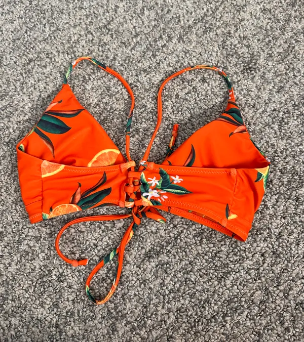 Zaful Orange Blossom Print Bikini Set - Image 7