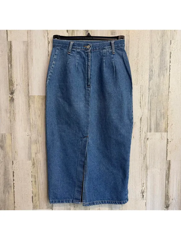 Vintage 90s America America Women's Small Denim Midi Skirt High Waist Skirt - Image 3