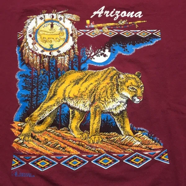 Vintage Maroon Arizona Tourist Tee - Image 2