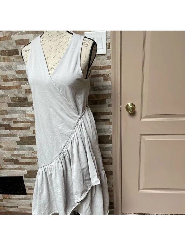 Zara NWT 100% cotton wrap dress with ruffles Sz S - Image 5