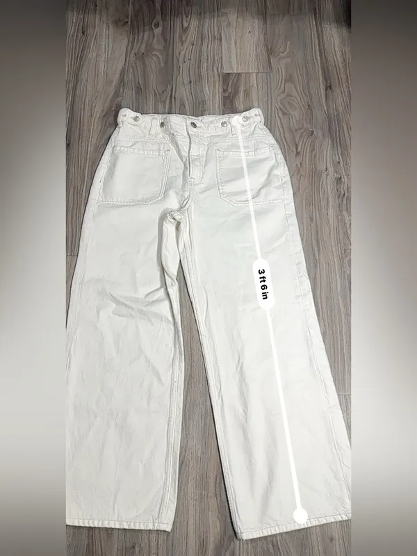 Free People We The Free Palmer Jeans Eggshell – Size 30. - Image 9