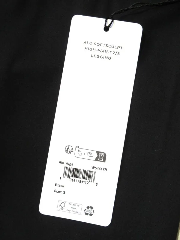 NWT ALO Softsculpt High-Waist 7/8 Legging in Black Stretch Leggings S - Image 3