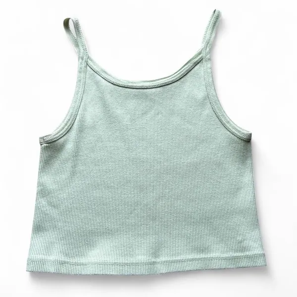 brandy melville light green cropped tank top - Image 2