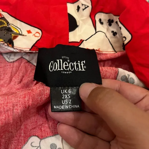 Collectif London Liza Cat Croupier Red Swing Dress (Size 2)‎ - Image 11