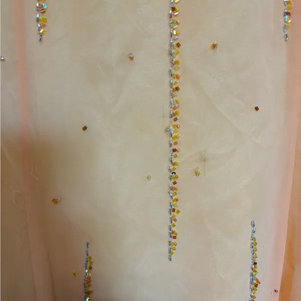 Orange Beaded Maxi Dress Size M - Image 2