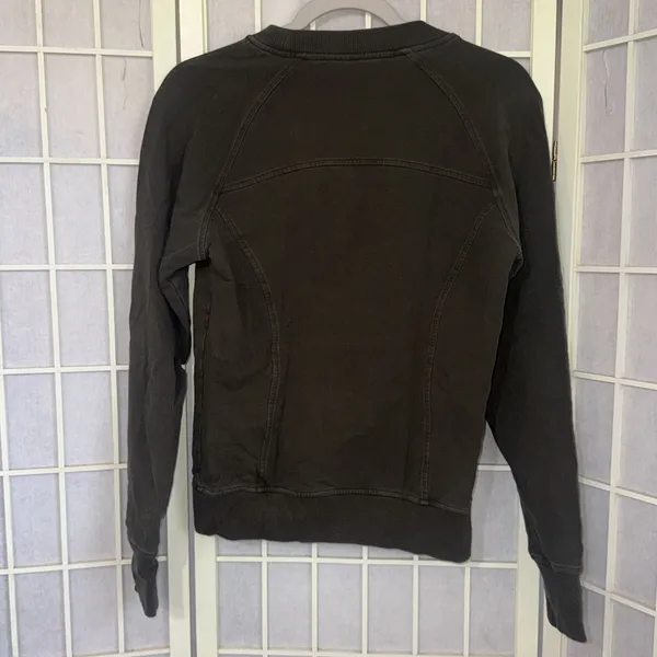 Lululemon Tennis Club Long Sleeve Sweatshirt Crew Neck Tee Green Women's Size 4 - Image 2