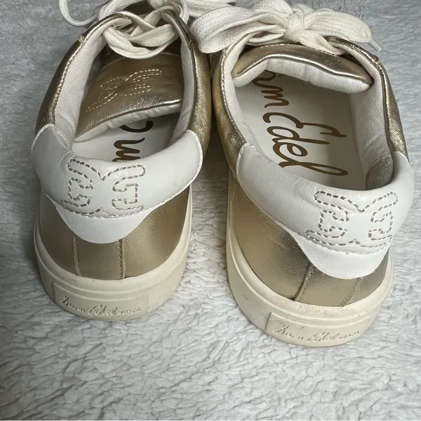 Sam Edelman Metallic Gold Sneakers - Image 3