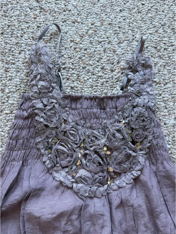 Purple Vintage Flowly Dress - Image 2