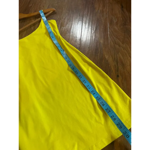 SUSANA MONACO Essential Slip Dress Mini Scoop Neck Sexy Sz S Small Lemon Yellow - Image 7