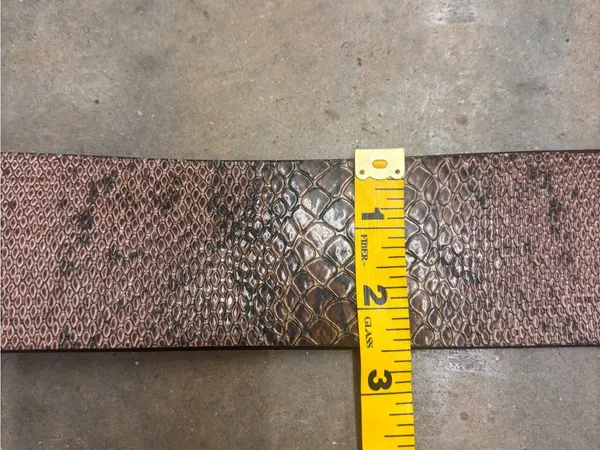 Vintage Y2K Vegan Snakeskin Wide Waist Belt Double Buckle Cinch Belt Large - Image 4
