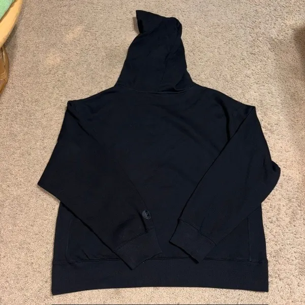 Victoria's Secret Pink Premium Fleece Oversized Hoodie Relaxed Pullover Black L - Image 7