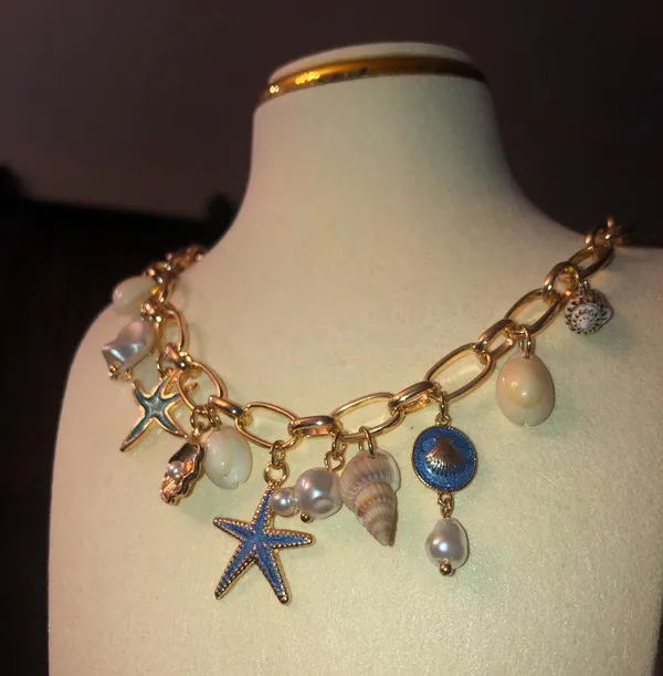 Handmade Boho vacation beach Coral Reef style necklace - Image 2