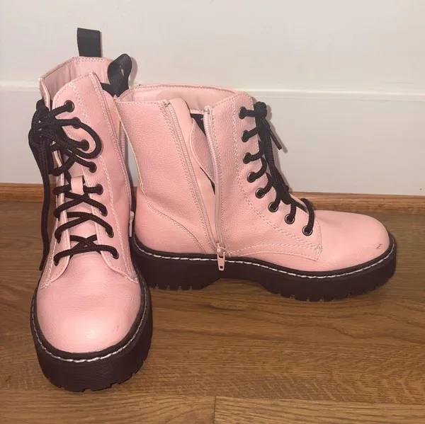 Pink Combat Boots  - Image 2