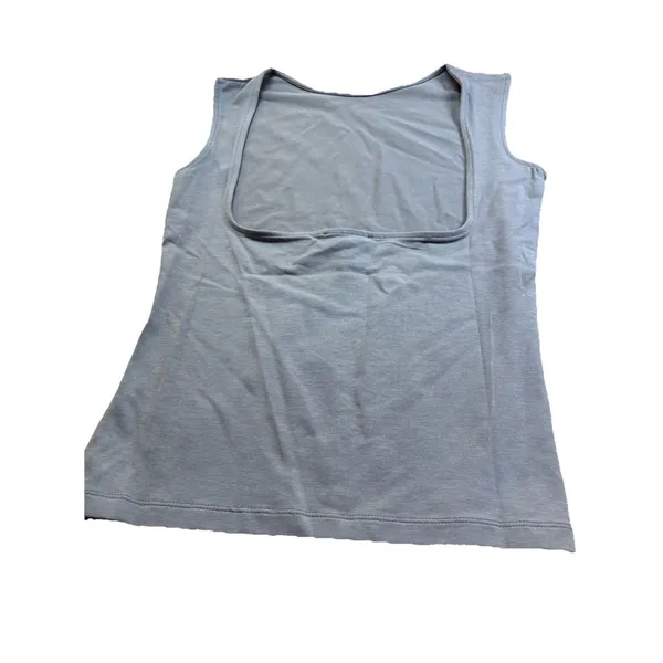 Madewell Olive Green Women Sleeveless Tank Top Square back Minimalist Stretch M - Image 8