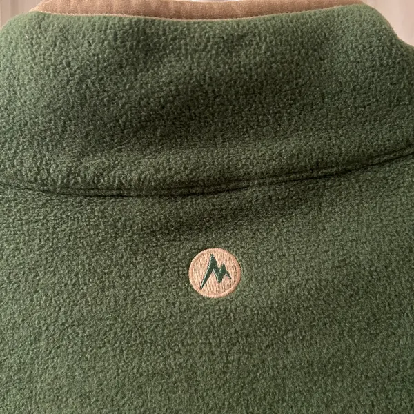 Marmot Rocklin 1/2 Zip Fleece Pullover Size Medium Foliage Dark Azure - Image 3