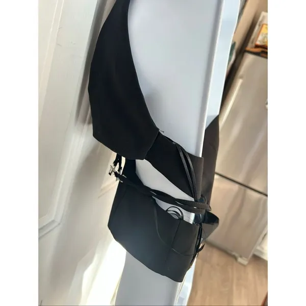 Zara NWT black crop top with cut out side boho prefect for a night out size S - Image 5