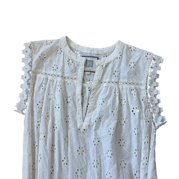 BELL Eyelet Lace Midi Dress White - Image 4
