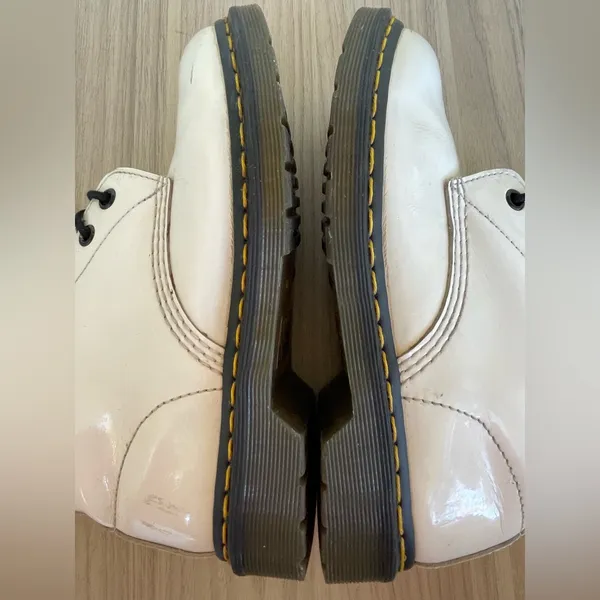 Dr. Martens White and Black Lace-Up Boots - Image 7