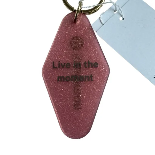 Lululemon Diamond-Shaped Hotel Keychain Dahlia Mauve / Gold - Image 6