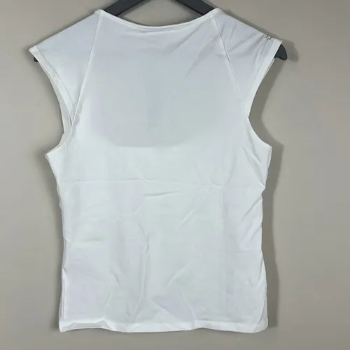 J. Crew‎ Squareneck cap-sleeve top in stretch cotton blend size XL - Image 4