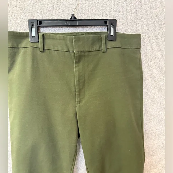 Club Monaco Women Size 10 Retro Casual Green Capris Dress Pants‎ - Image 3
