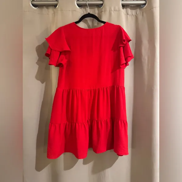 Timing Red Apparel Ruffle Dress - Image 2