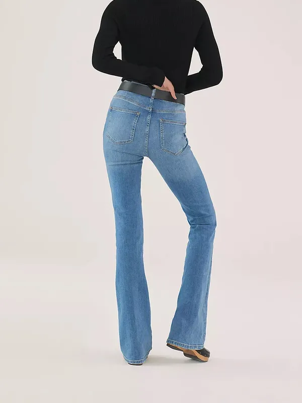 Anthropologie Pilcro‎ The Icon Flare Jeans 29 Blue Button Fly High Rise Denim - Image 2