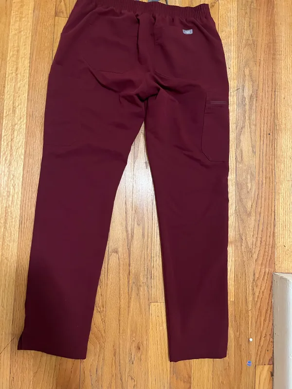 Maroon FIGS Scrub Pants - Image 2