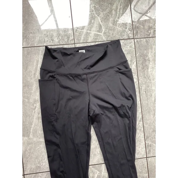 Prana Becksa 7/8 Jogger Dark Gray High Waisted Ribbed Yoga Pants Womens Large - Image 4