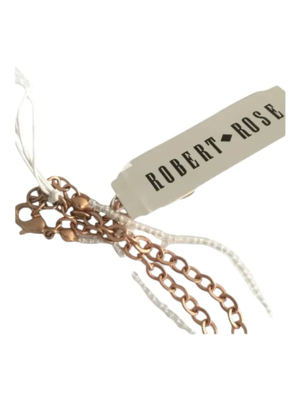 new Robert Rose ✲ Agate Statement Necklace ✲ Rose Gold + Seed Bead Chain ✲ - Image 12